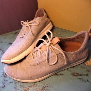 TOMS SNEAKERS / TRAINERS Size W10 Women's Grey-Taupe Lace-Up Athletic Shoes